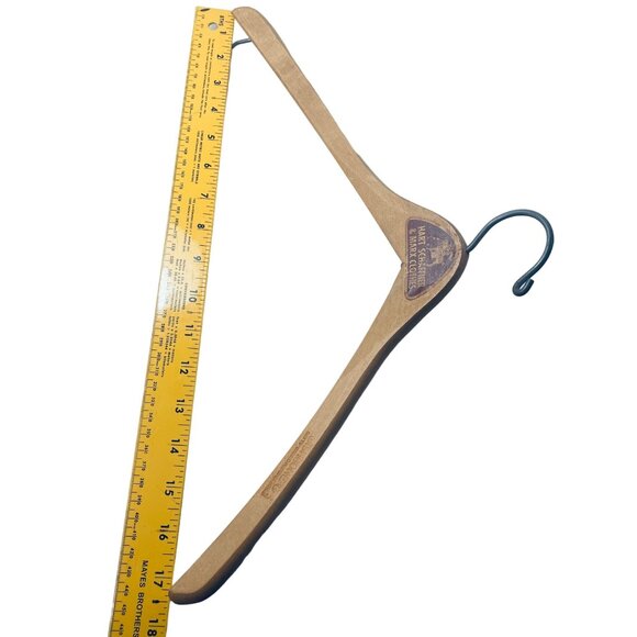 Vintage Hart Schaffner & Marx Wood Locking Suit Hanger 17" Wishbone Grand Rapids - Picture 3 of 12